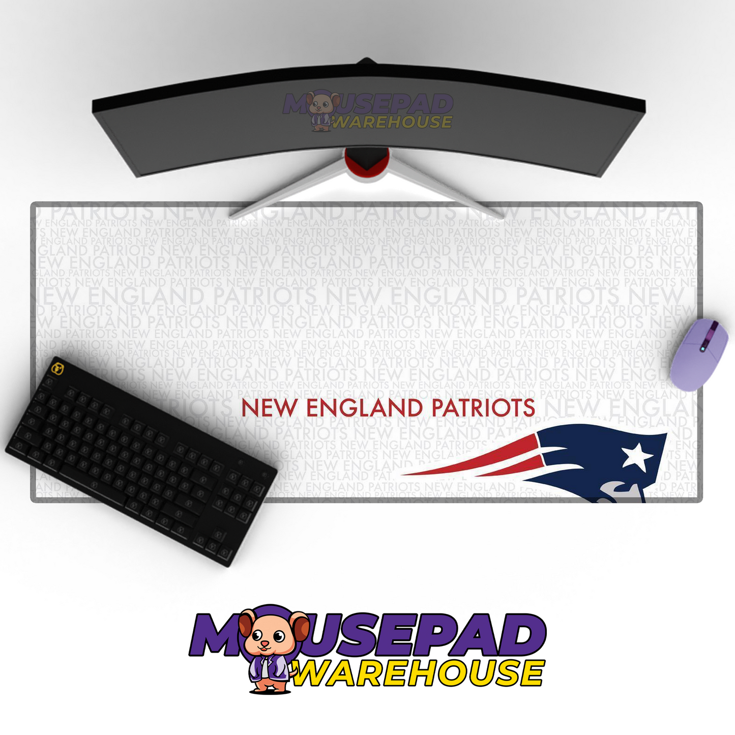 New England Patriots V34 Mousepad Deskmat Mockup