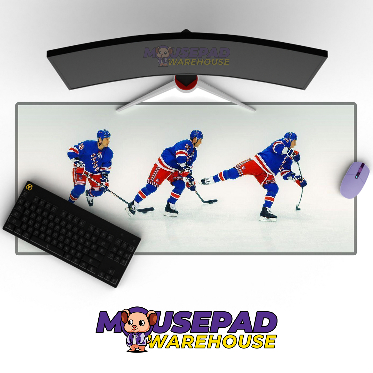 New York Rangers V15 Mousepad Deskmat Mockup