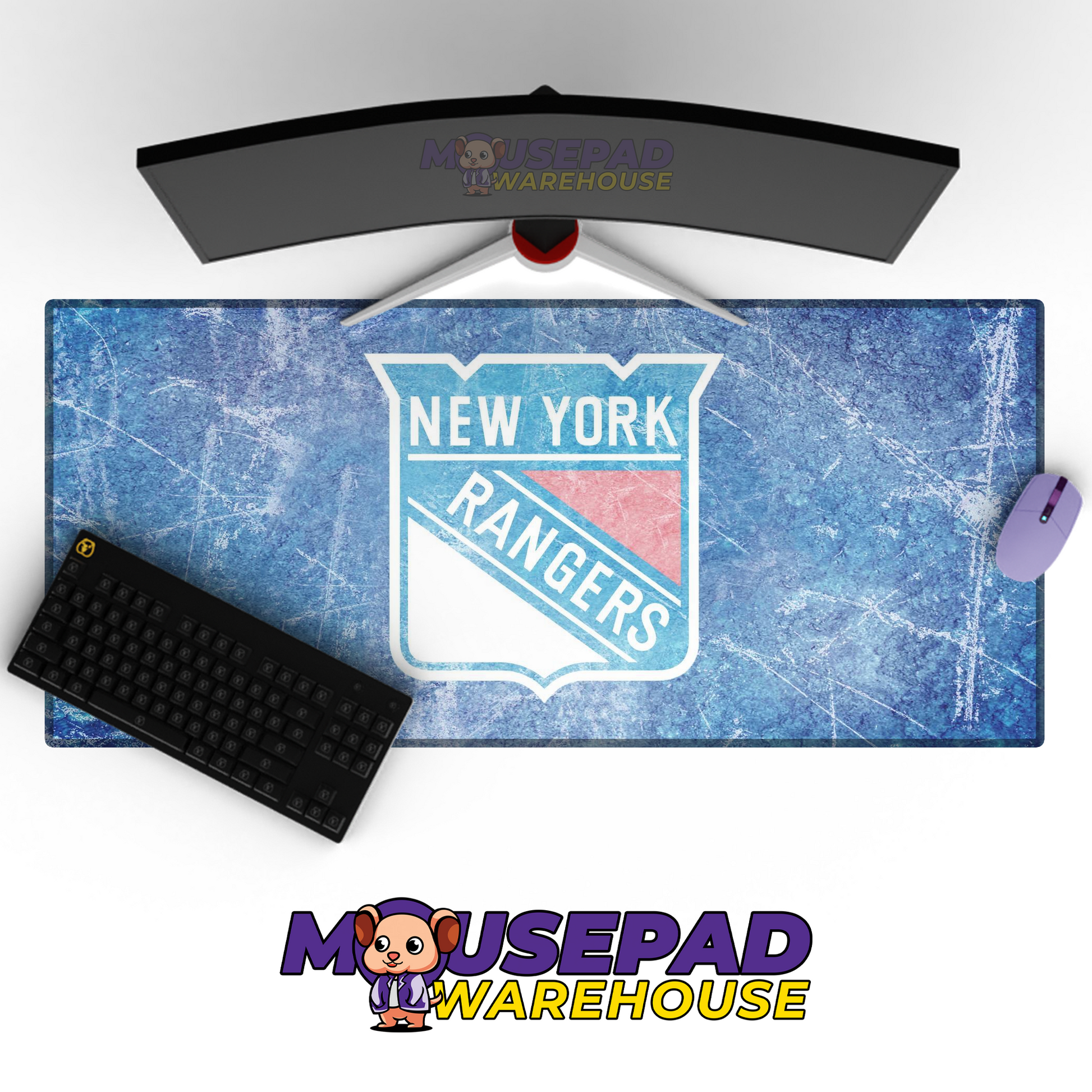 New York Rangers V16 Mousepad Deskmat Mockup