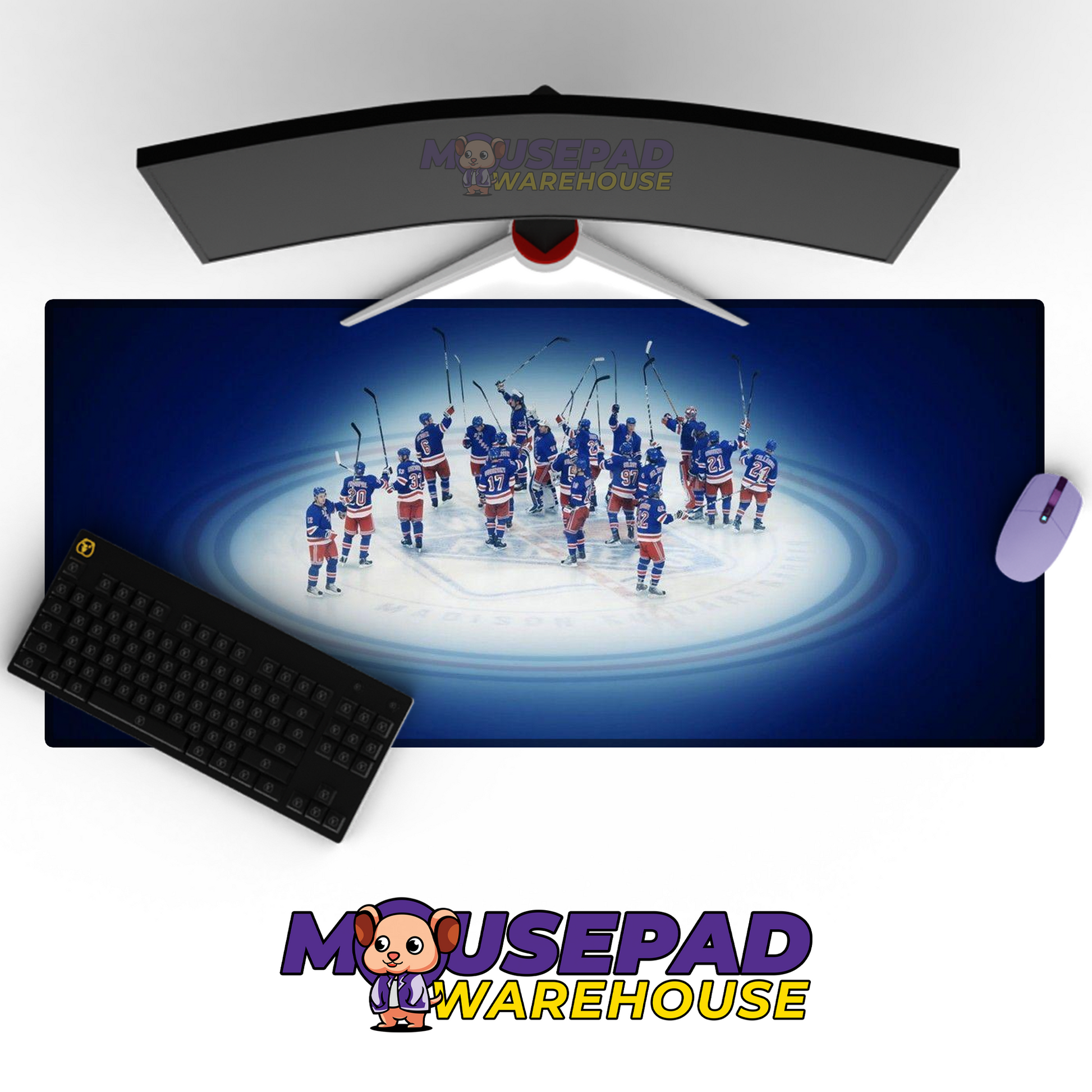 New York Rangers V4 Mousepad Deskmat Mockup