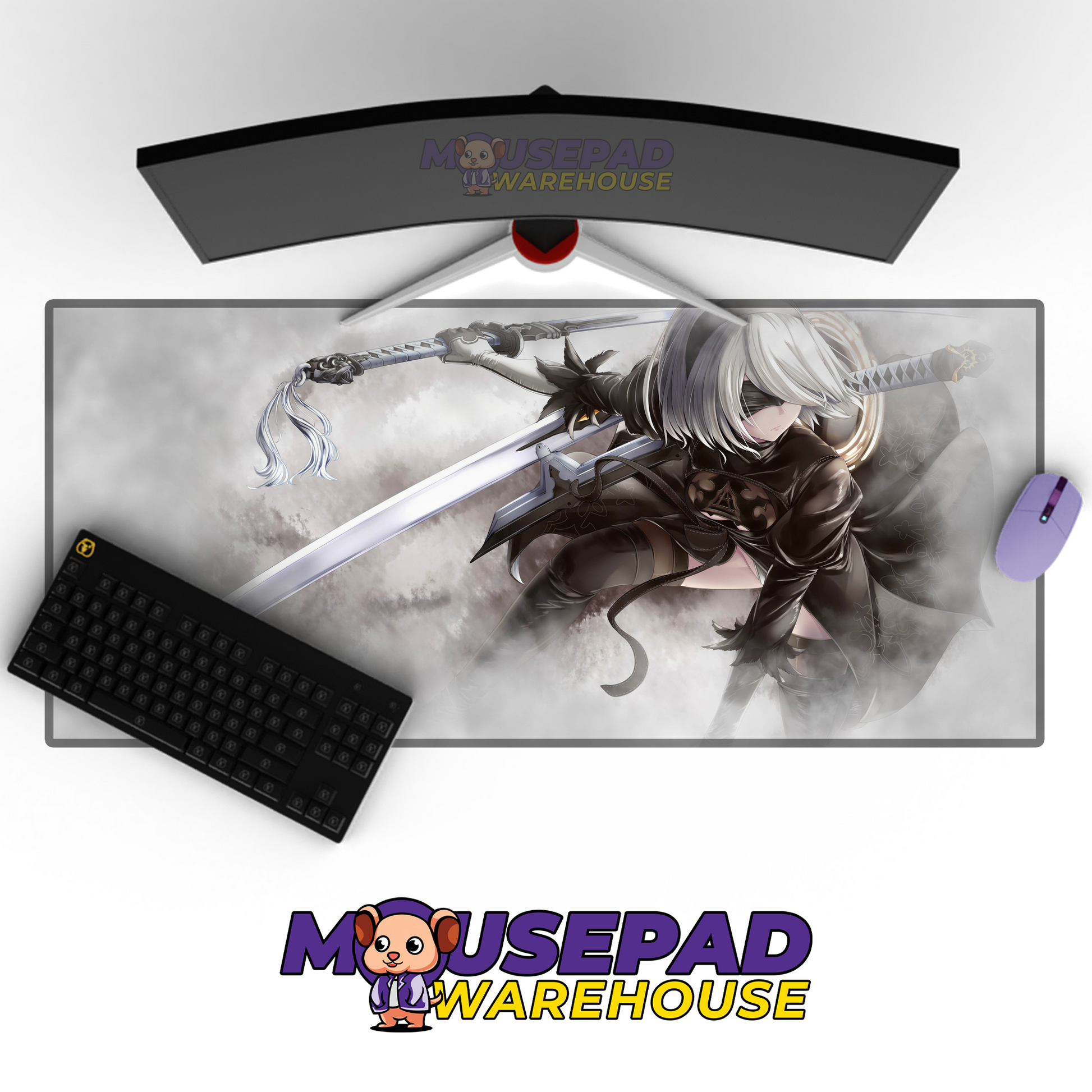NieR Automata V27 Mousepad Mockup
