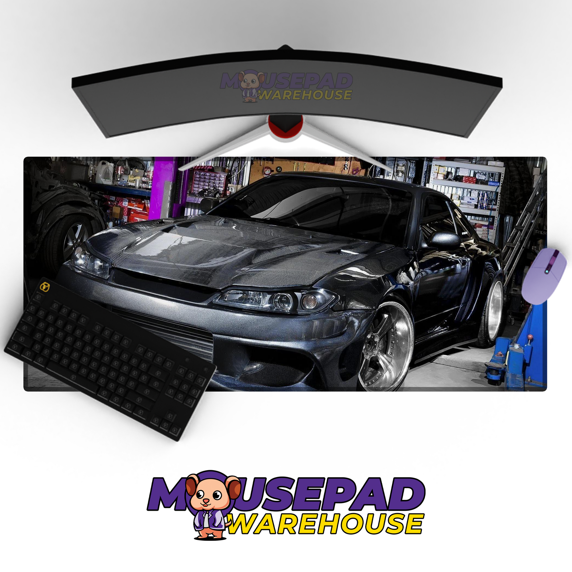 Nissan Silvia V20 Mousepad Mockup