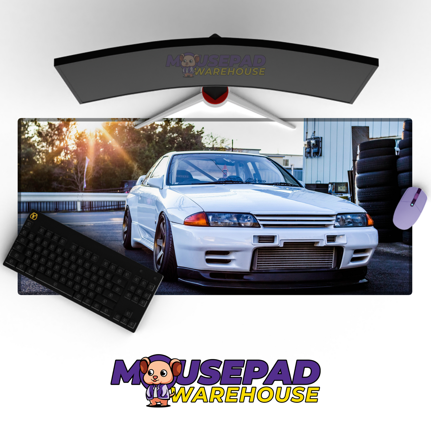 Nissan Skyline R32 GTR V6 Mousepad Mockup