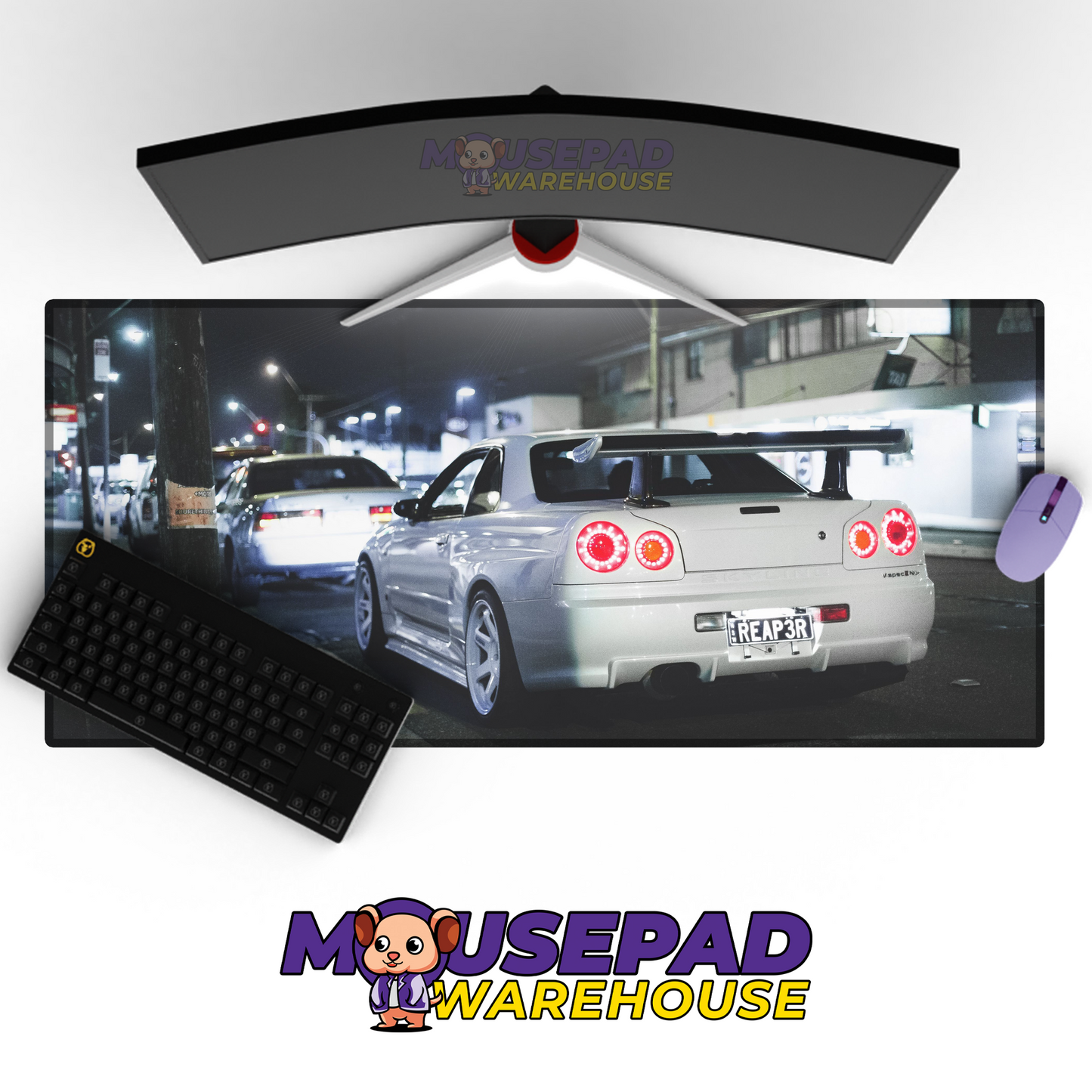 Nissan Skyline R34 GTR V10 Mousepad Mockup