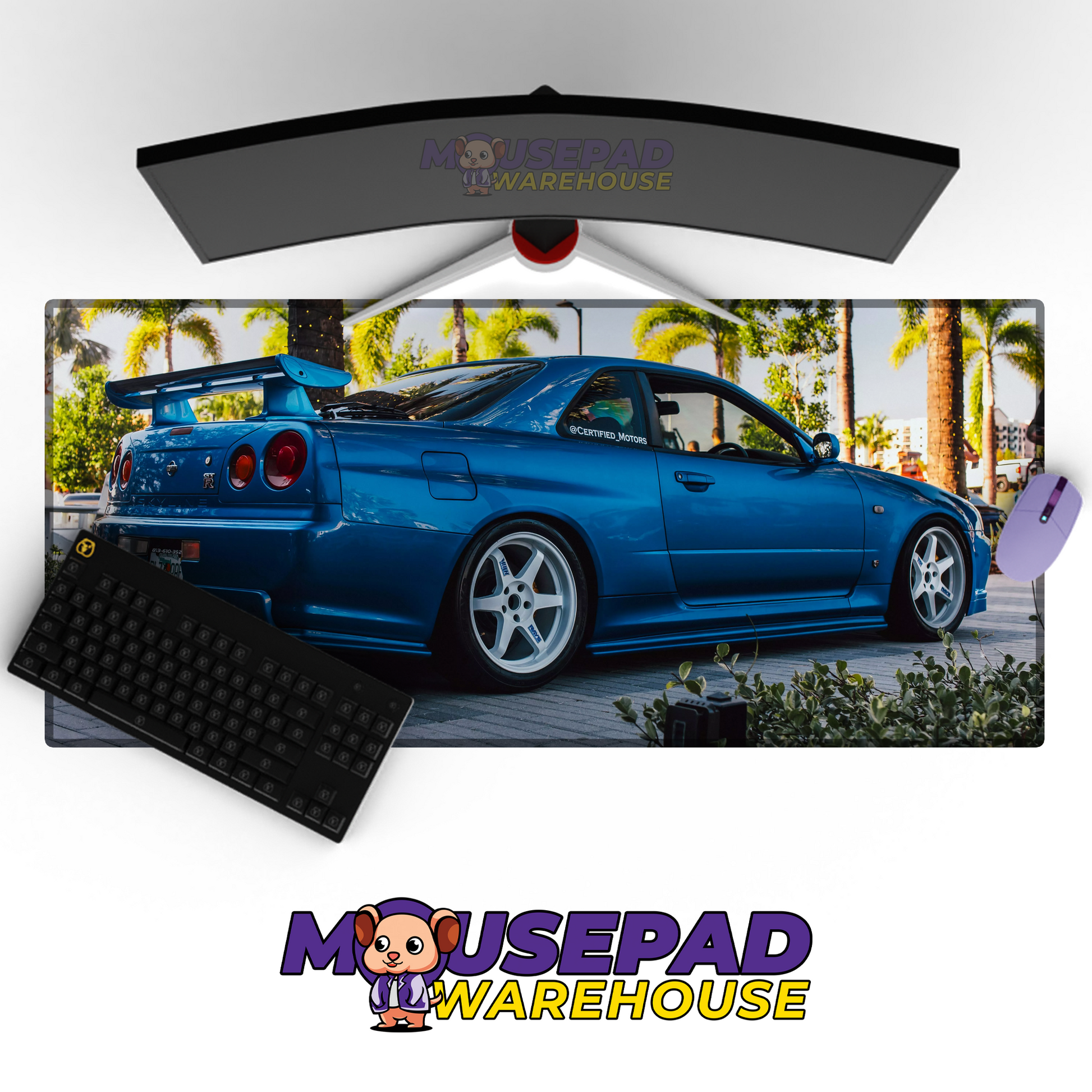 Nissan Skyline R34 GTR V15 Mousepad Mockup