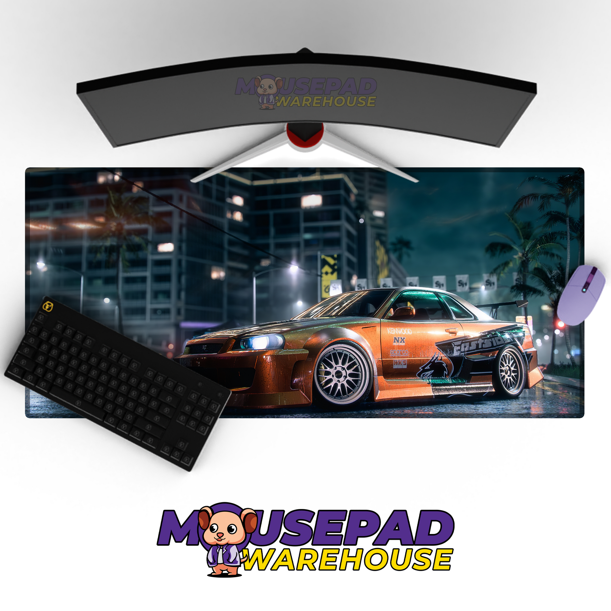 Nissan Skyline R34 GTR V16 Mousepad Mockup