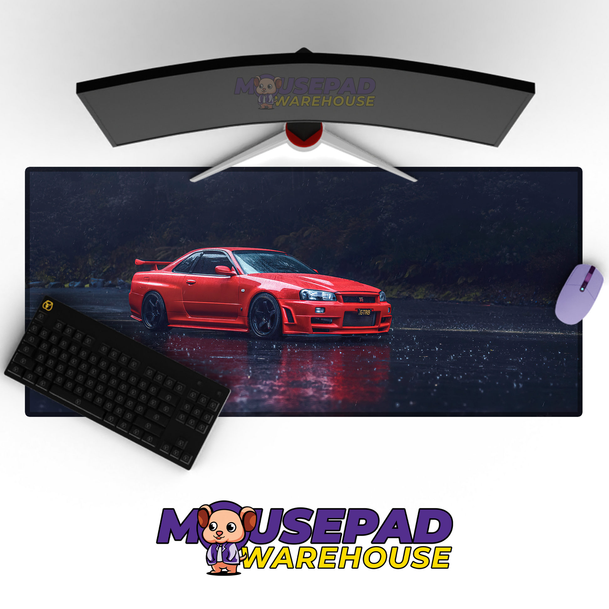 Nissan Skyline R34 GTR V21 Mousepad Mockup