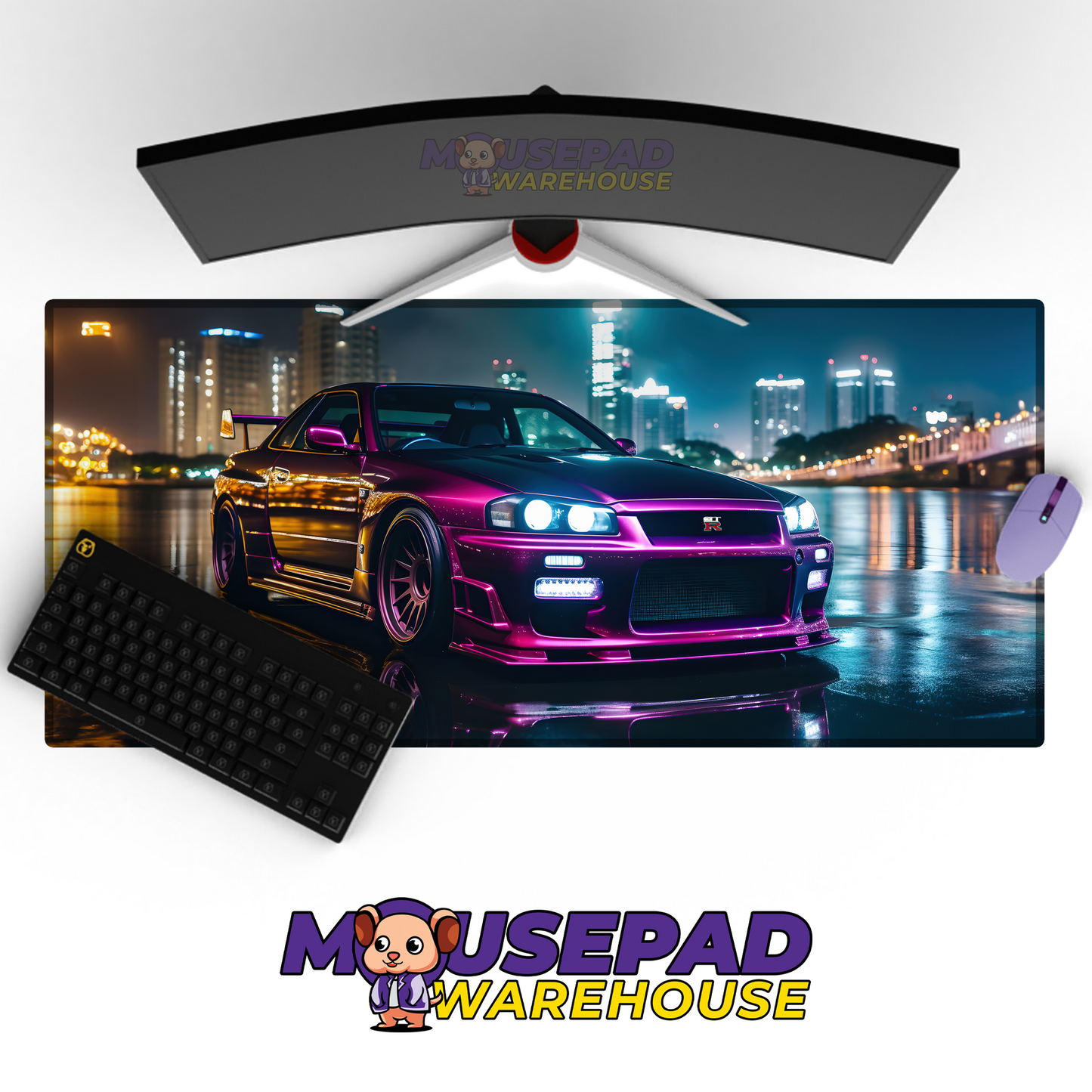 Nissan Skyline R34 GTR V22 Mousepad Mockup