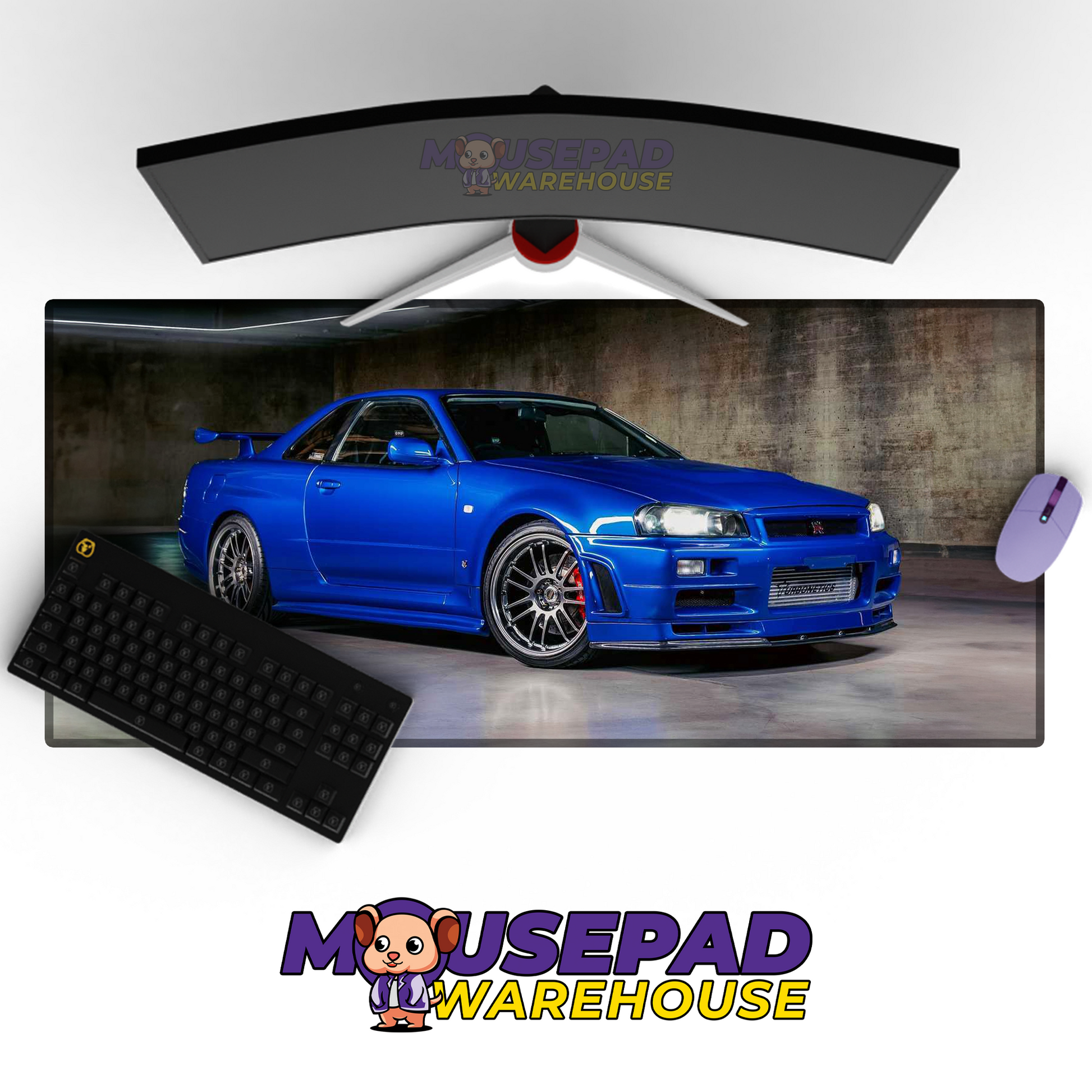 Nissan Skyline R34 GTR V23 Mousepad Mockup