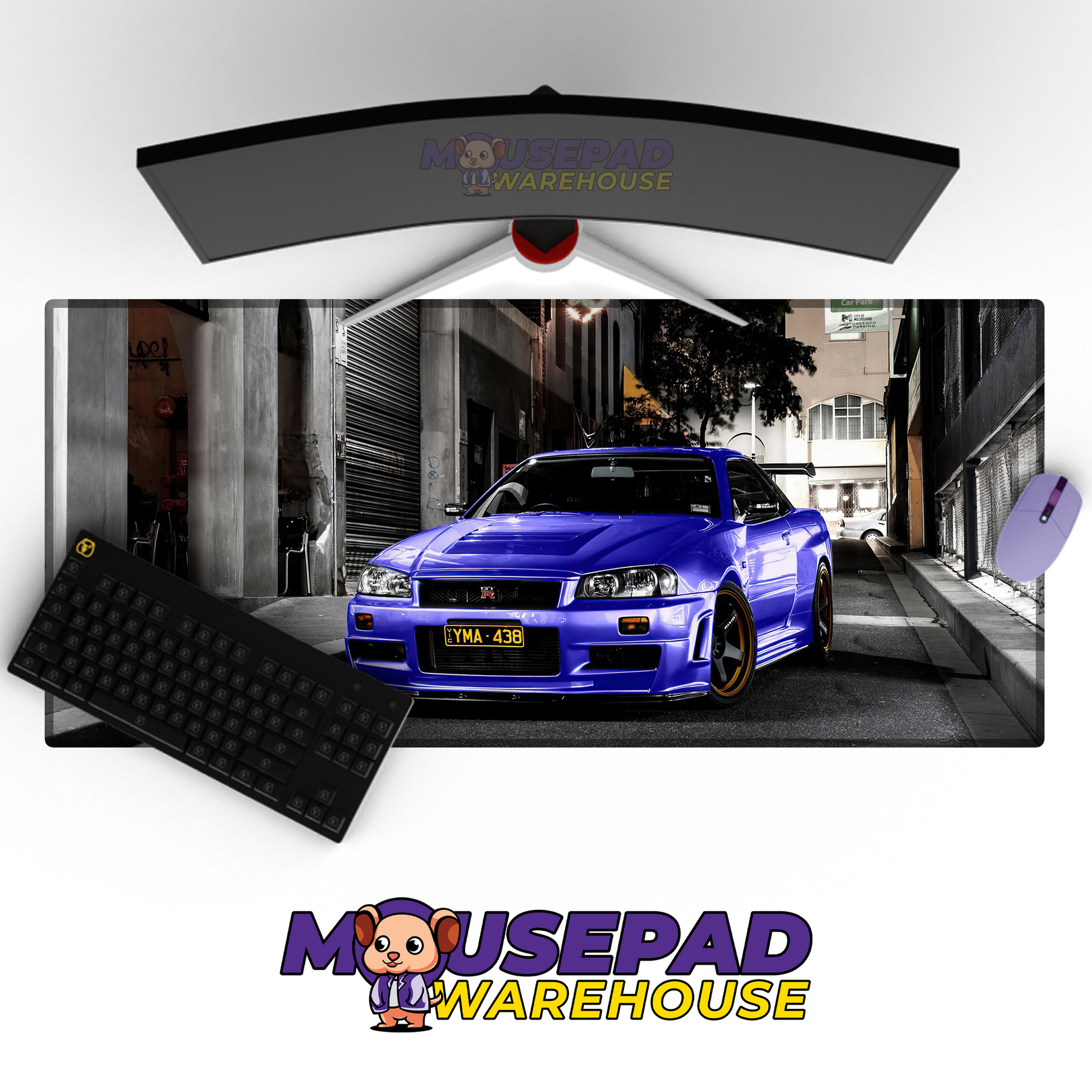 Nissan Skyline R34 GTR V26 Mousepad Mockup