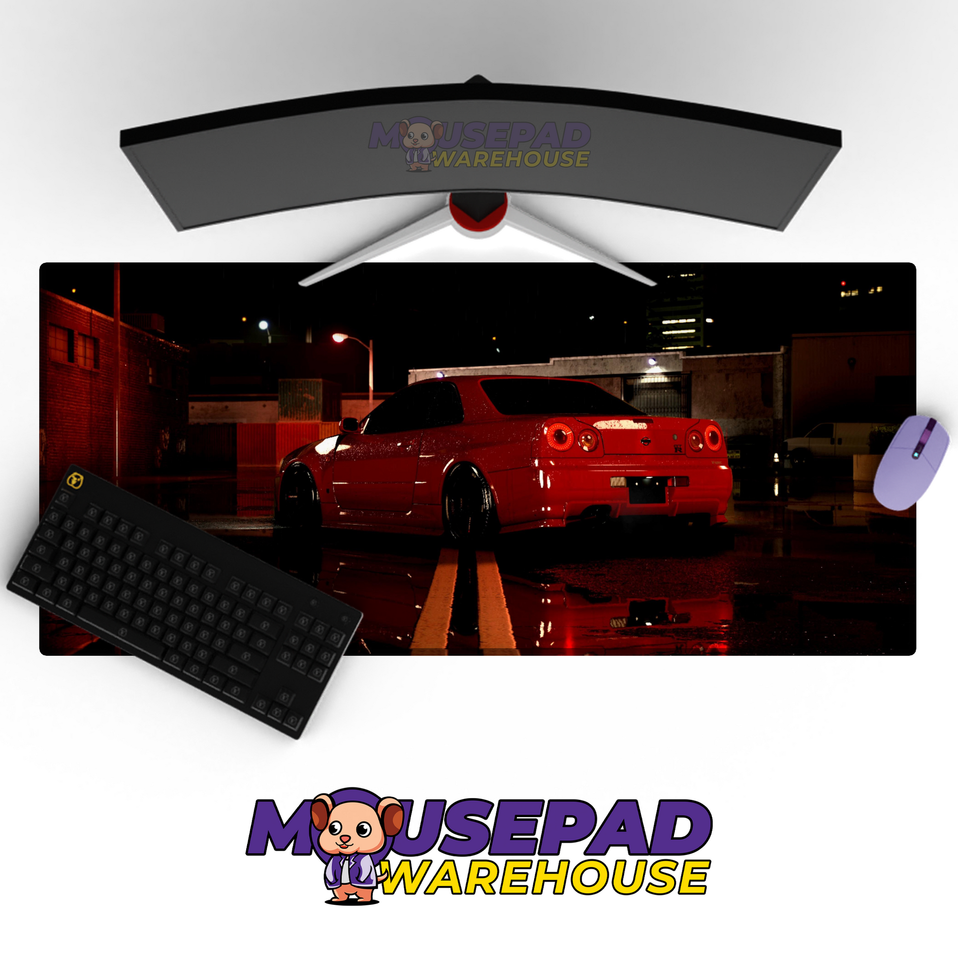 Nissan Skyline R34 GTR V6 Mousepad Mockup