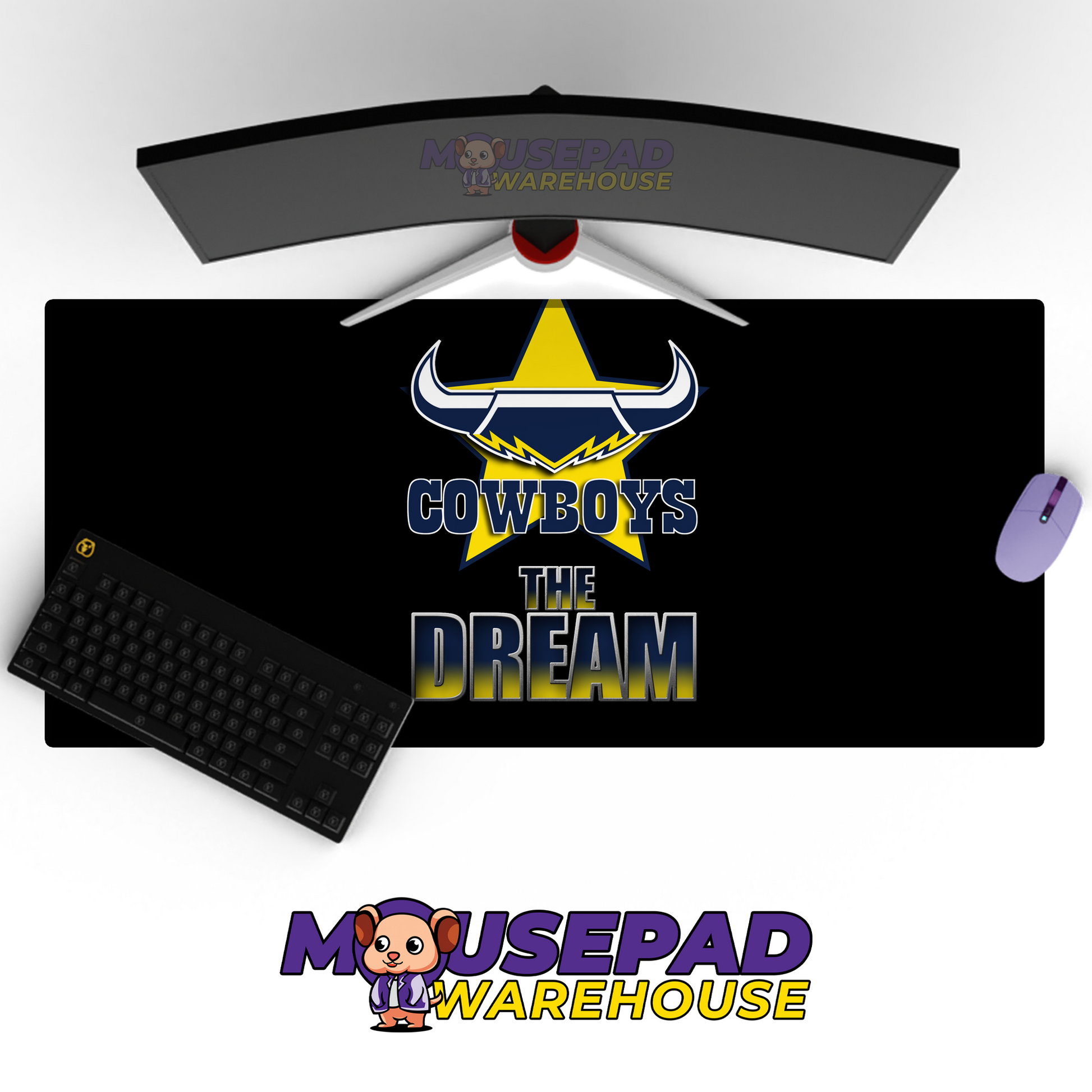 North Queensland Cowboys V1 Mousepad Deskmat Mockup