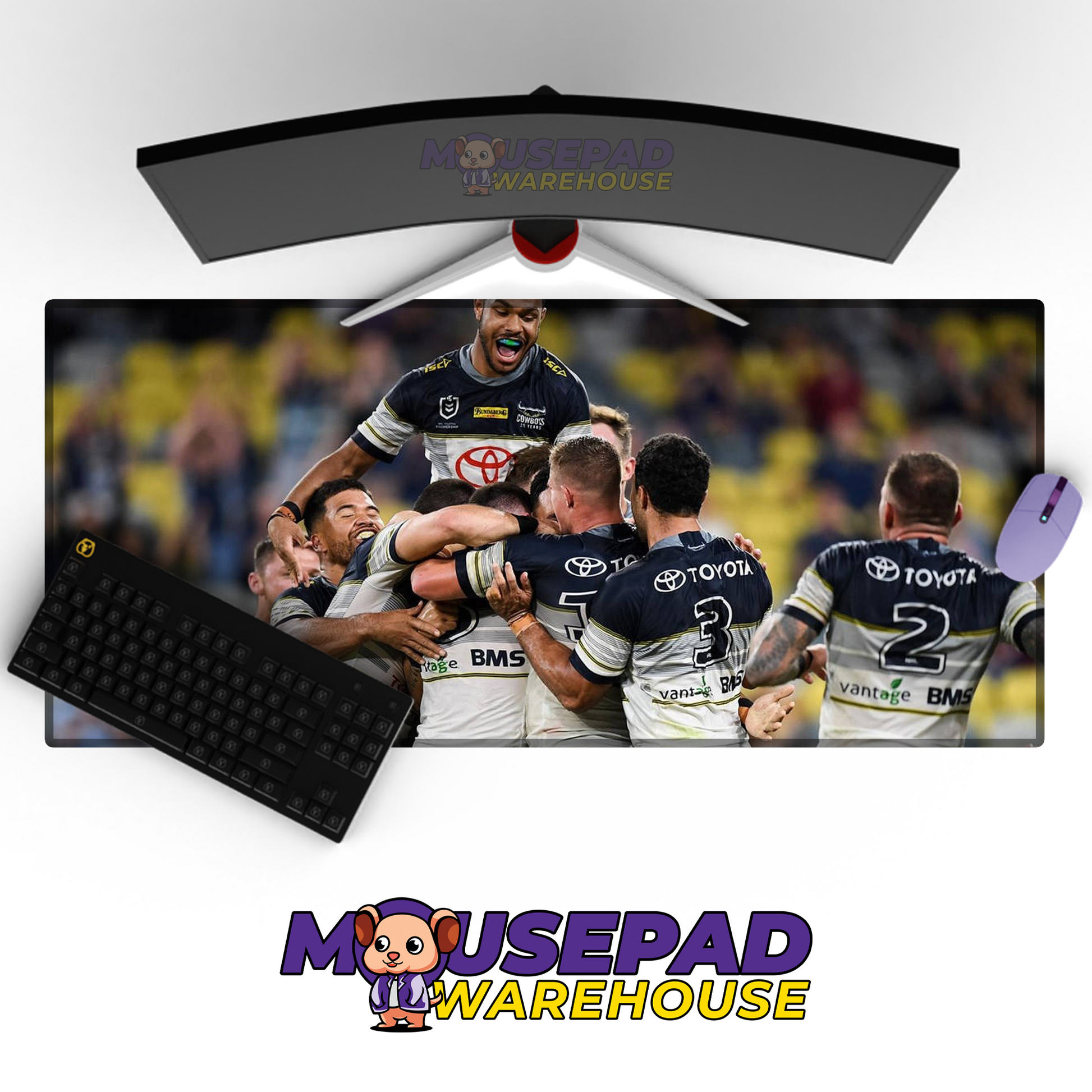 North Queensland Cowboys V3 Mousepad Deskmat Mockup
