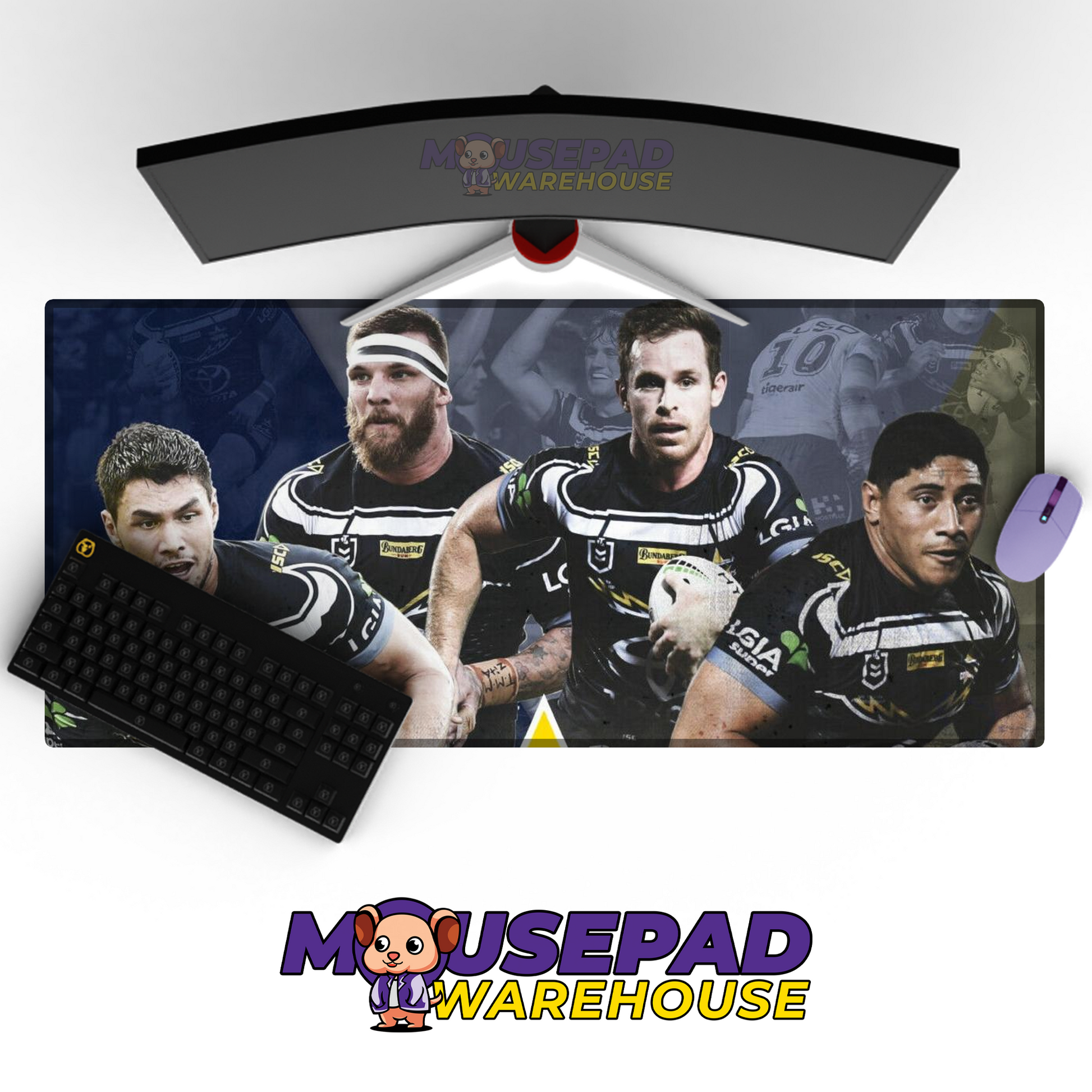 North Queensland Cowboys V6 Mousepad Deskmat Mockup
