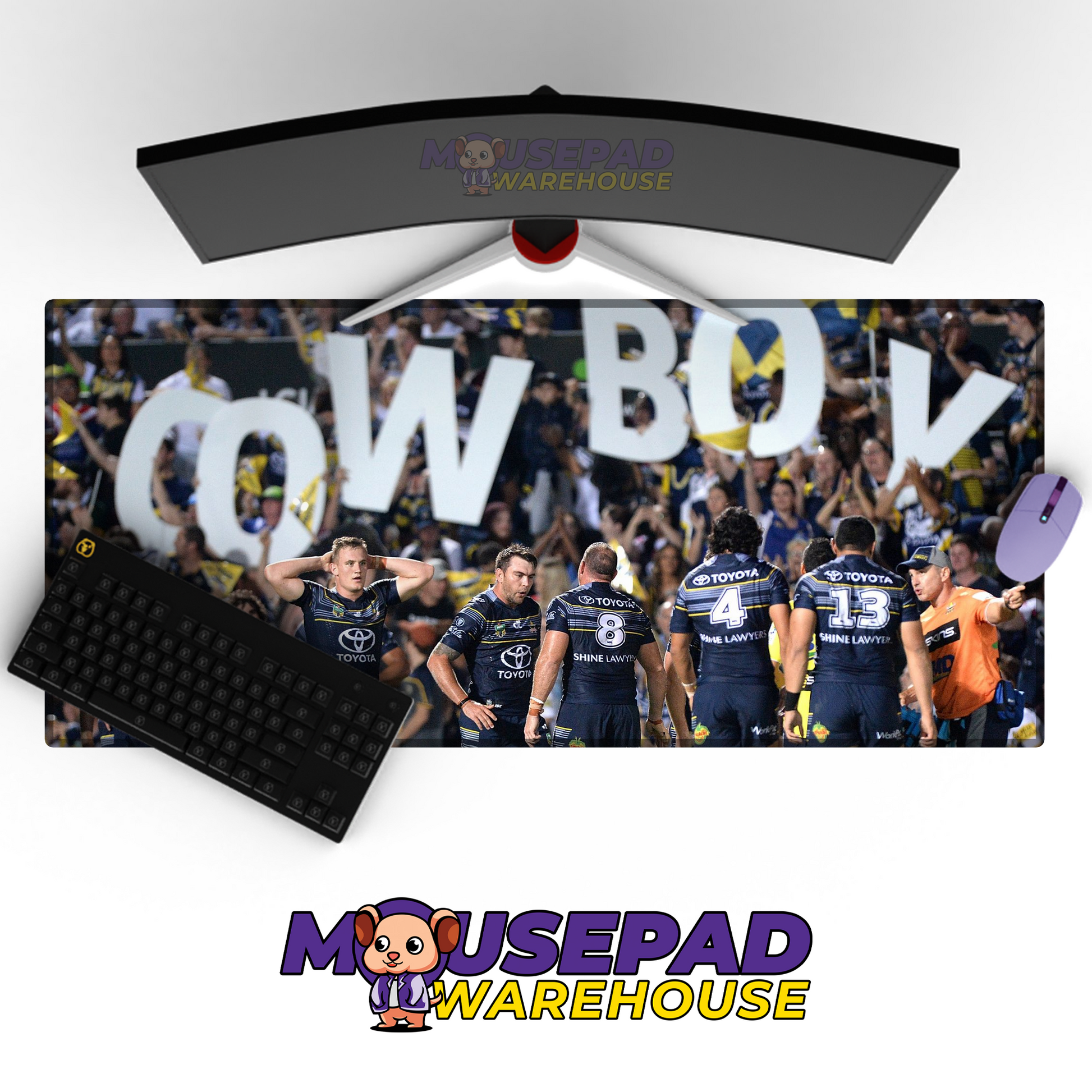 North Queensland Cowboys V9 Mousepad Deskmat Mockup