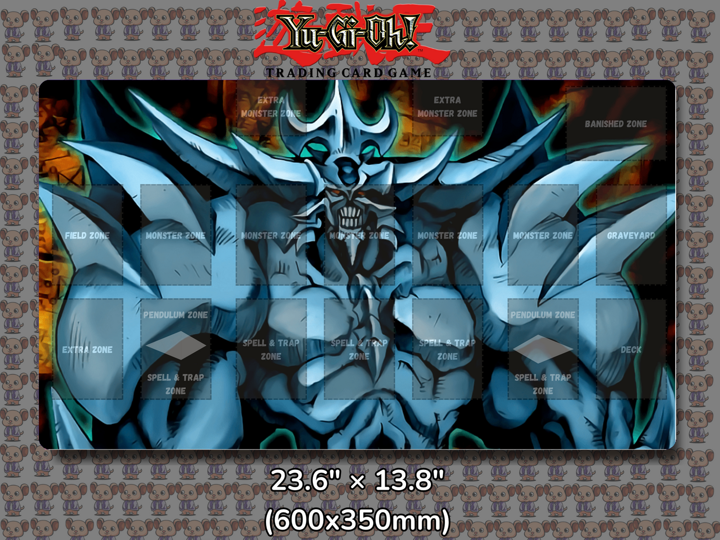 Obelisk the Tormentor Yu Gi Oh Card Game Playmat Mockup