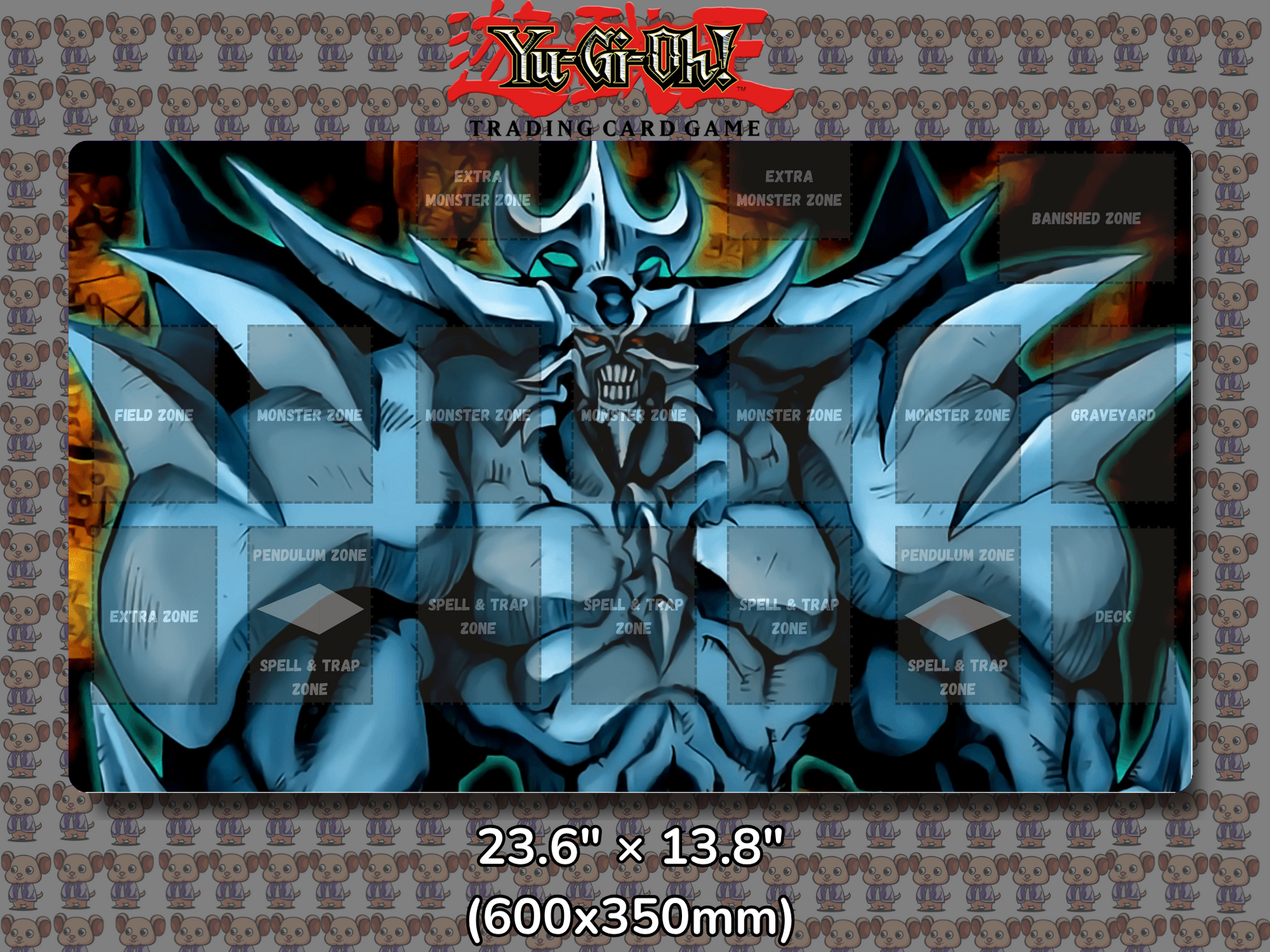 Obelisk the Tormentor Yu Gi Oh Card Game Playmat Mockup