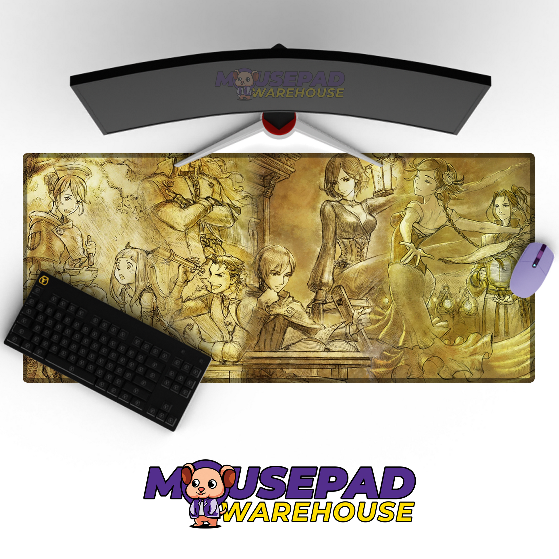 Octopath Traveler II V14 Mousepad Mockup