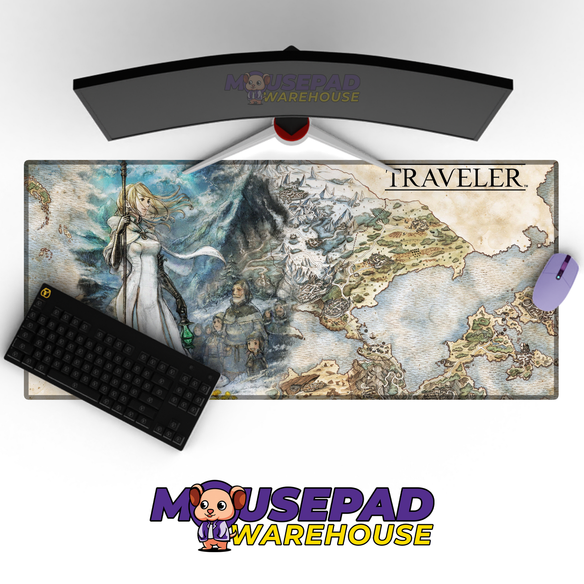Octopath Traveler II V15 Mousepad Mockup