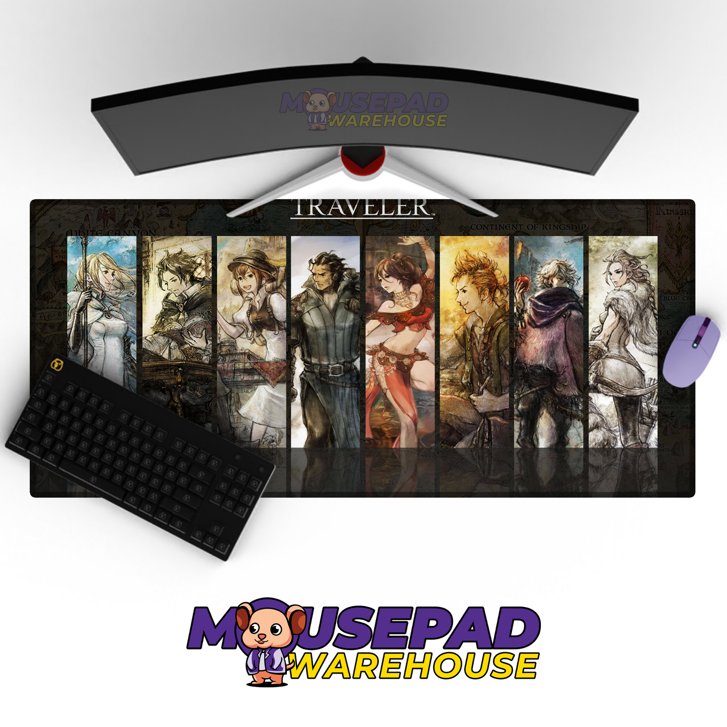 Octopath Traveler II V18 Mousepad Mockup