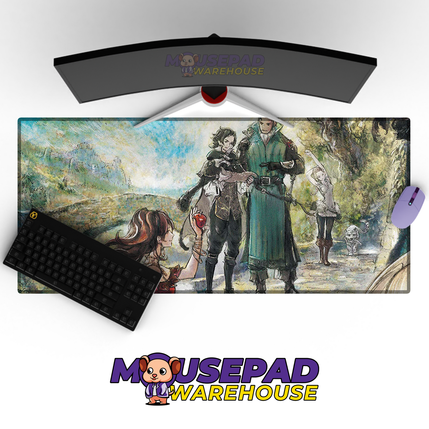 Octopath Traveler II V1 Mousepad Mockup