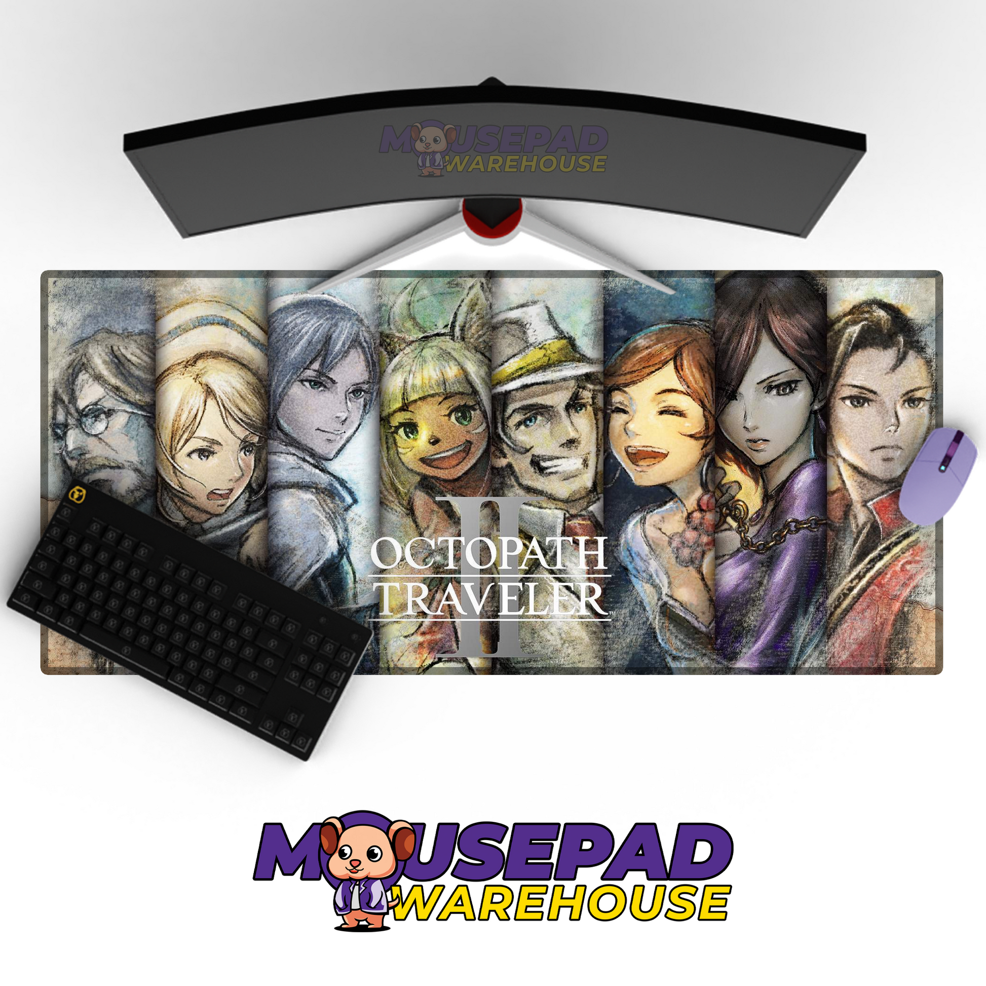 Octopath Traveler II V20 Mousepad Mockup