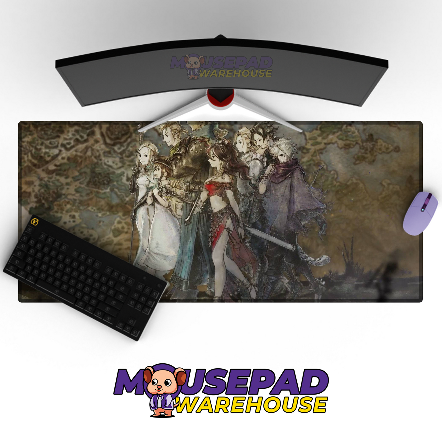 Octopath Traveler II V27 Mousepad Mockup