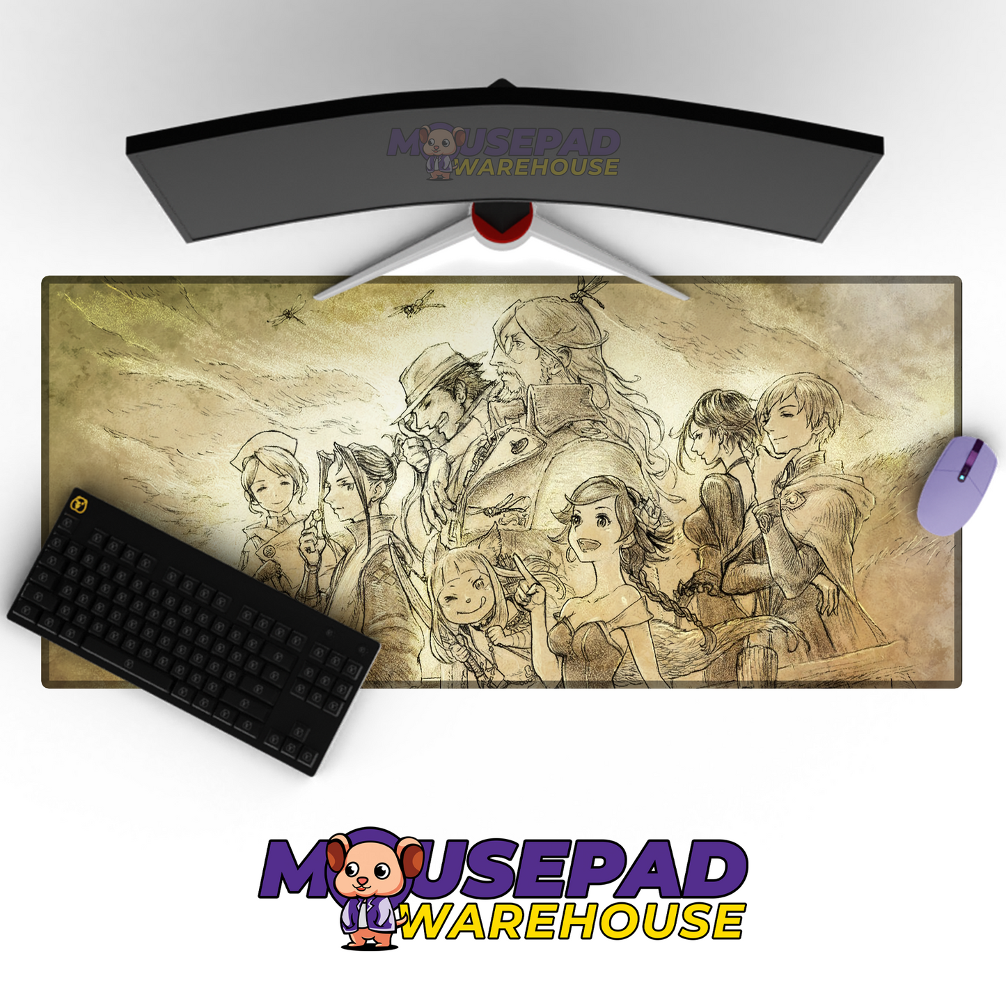 Octopath Traveler II V5 Mousepad Mockup