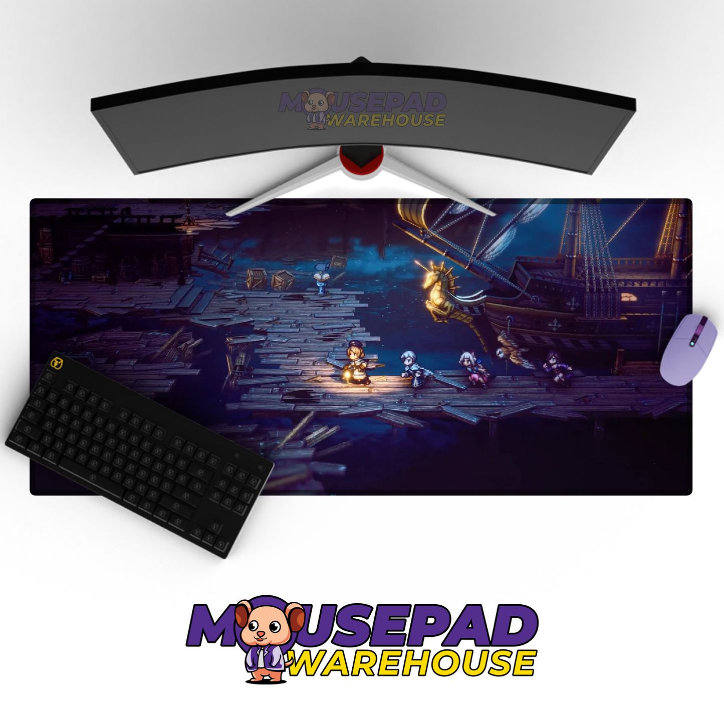 Octopath Traveler II V6 Mousepad Mockup