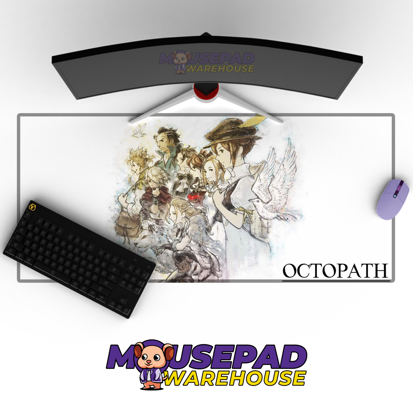 Octopath Traveler II V9 Mousepad Mockup