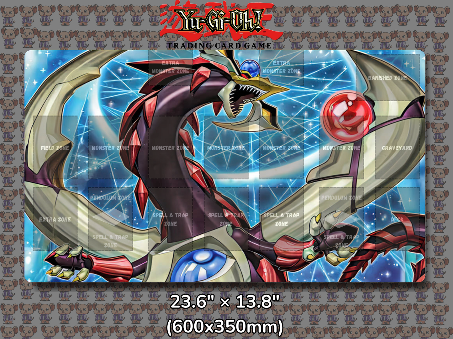 Odd Eyes Pendulum Dragon Yu Gi Oh Card Game Playmat Mockup