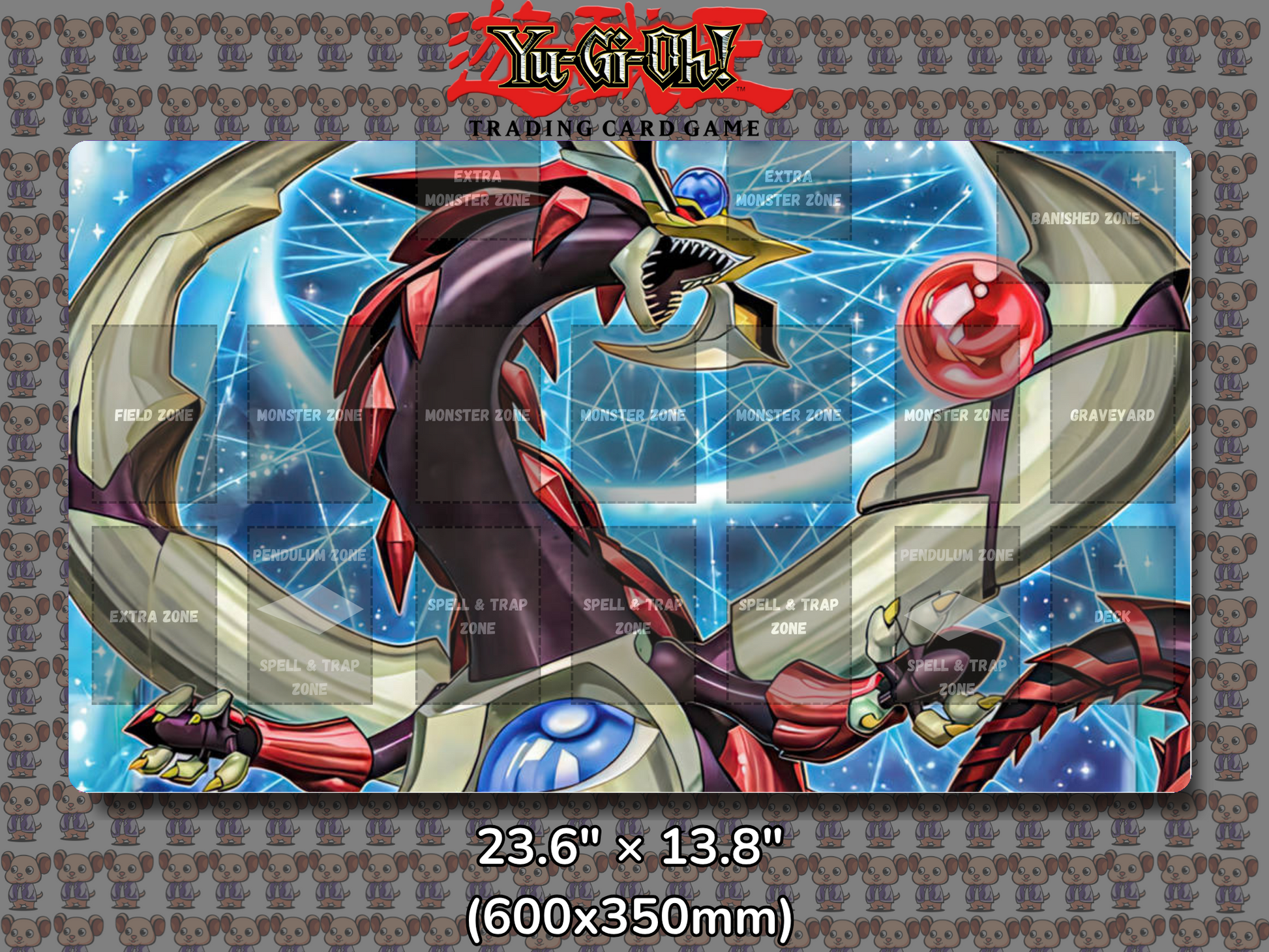 Odd Eyes Pendulum Dragon Yu Gi Oh Card Game Playmat Mockup
