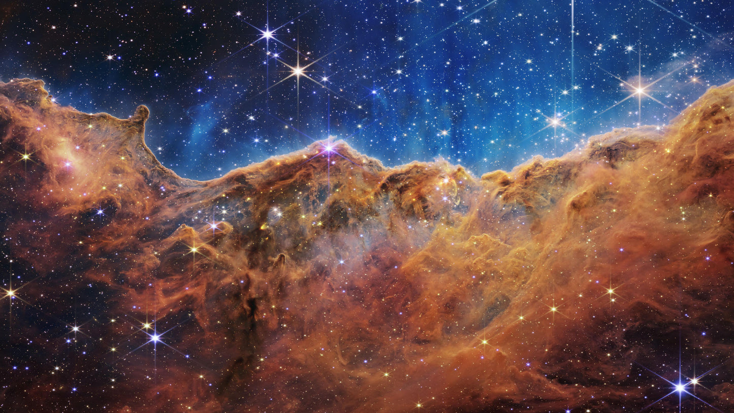 Orbital Calm Minimal Space Starfield Desk Mat