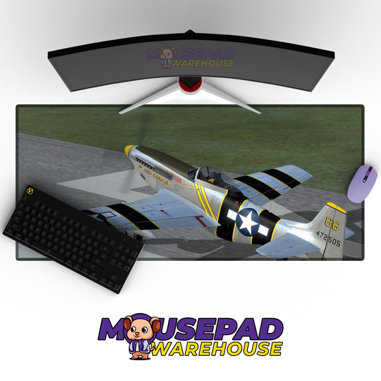P-51 Mustang WWII V15 Mousepad Deskmat Mockup
