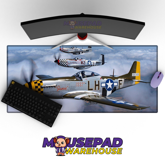 P-51 Mustang WWII V1 Mousepad Deskmat Mockup