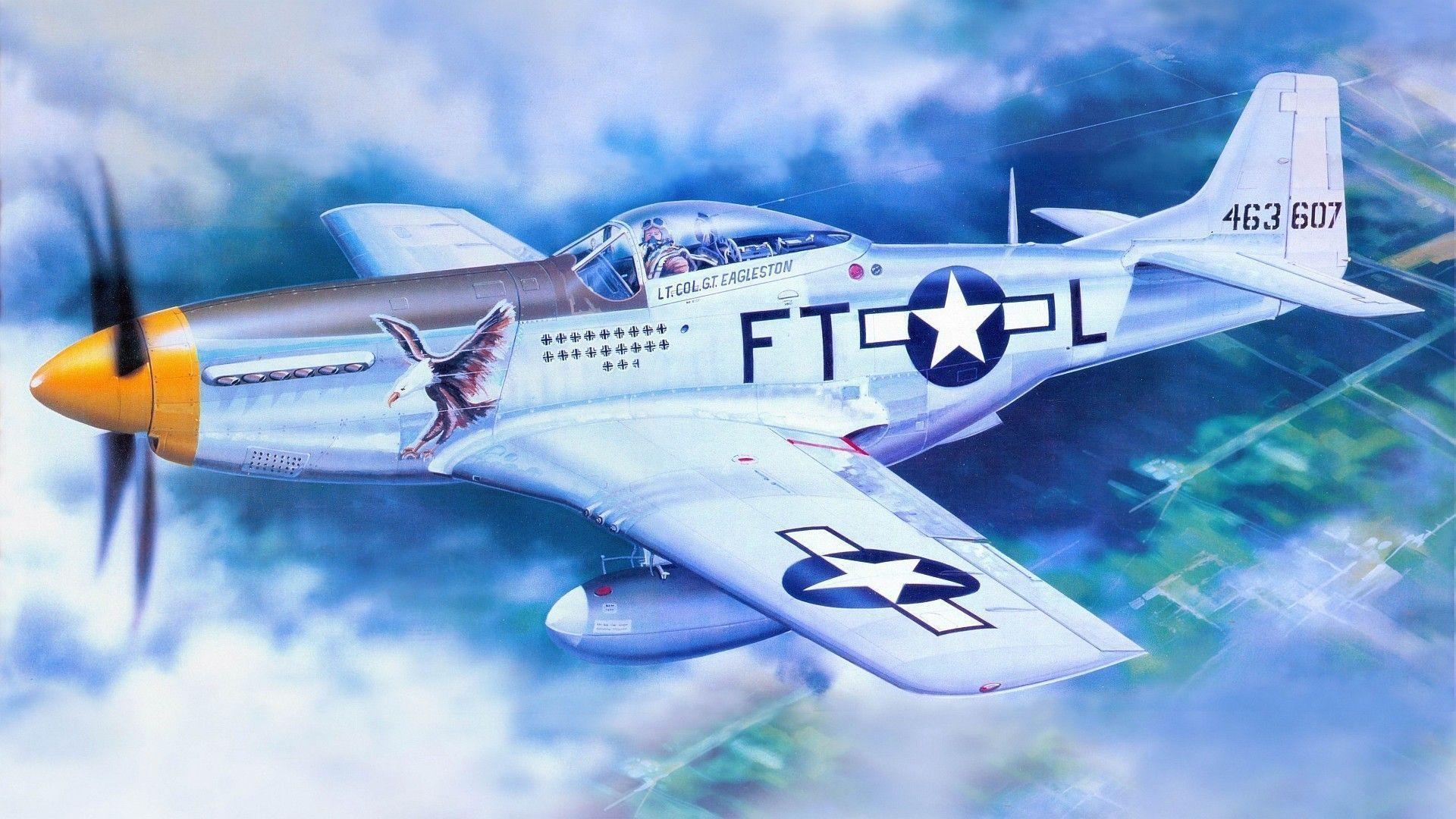 P-51 Mustang WWII V22 Mousepad Deskmat