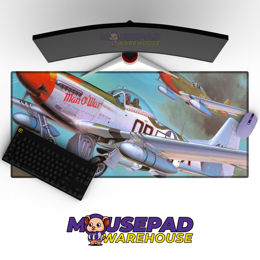 P-51 Mustang WWII V2 Mousepad Deskmat Mockup