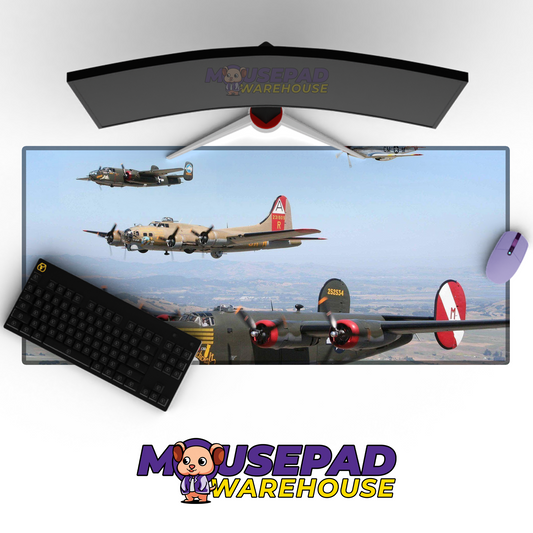 P-51 Mustang WWII V3 Mousepad Deskmat Mockup