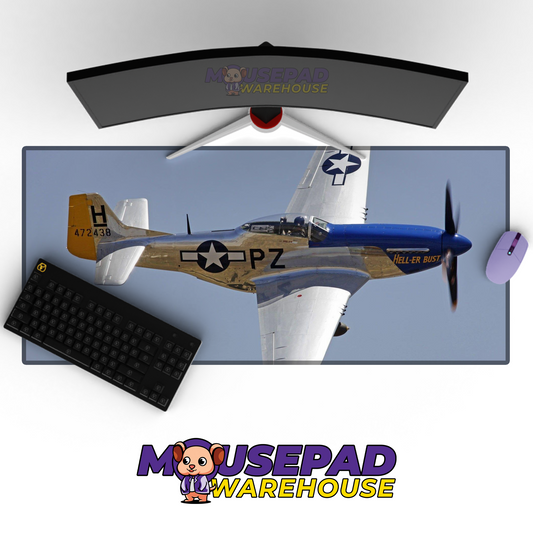 P-51 Mustang WWII V4 Mousepad Deskmat Mockup