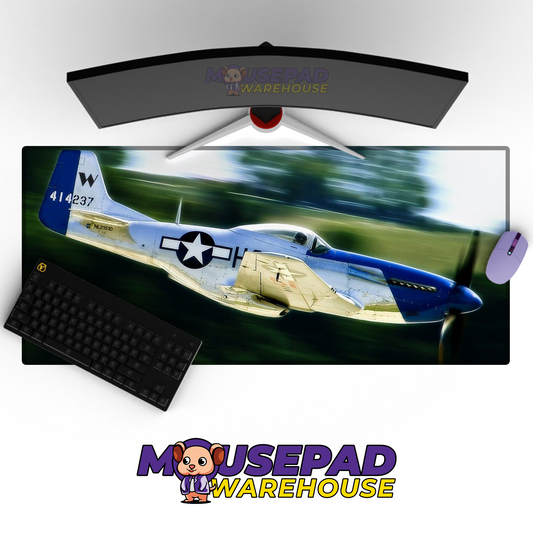 P-51 Mustang WWII V9 Mousepad Deskmat Mockup