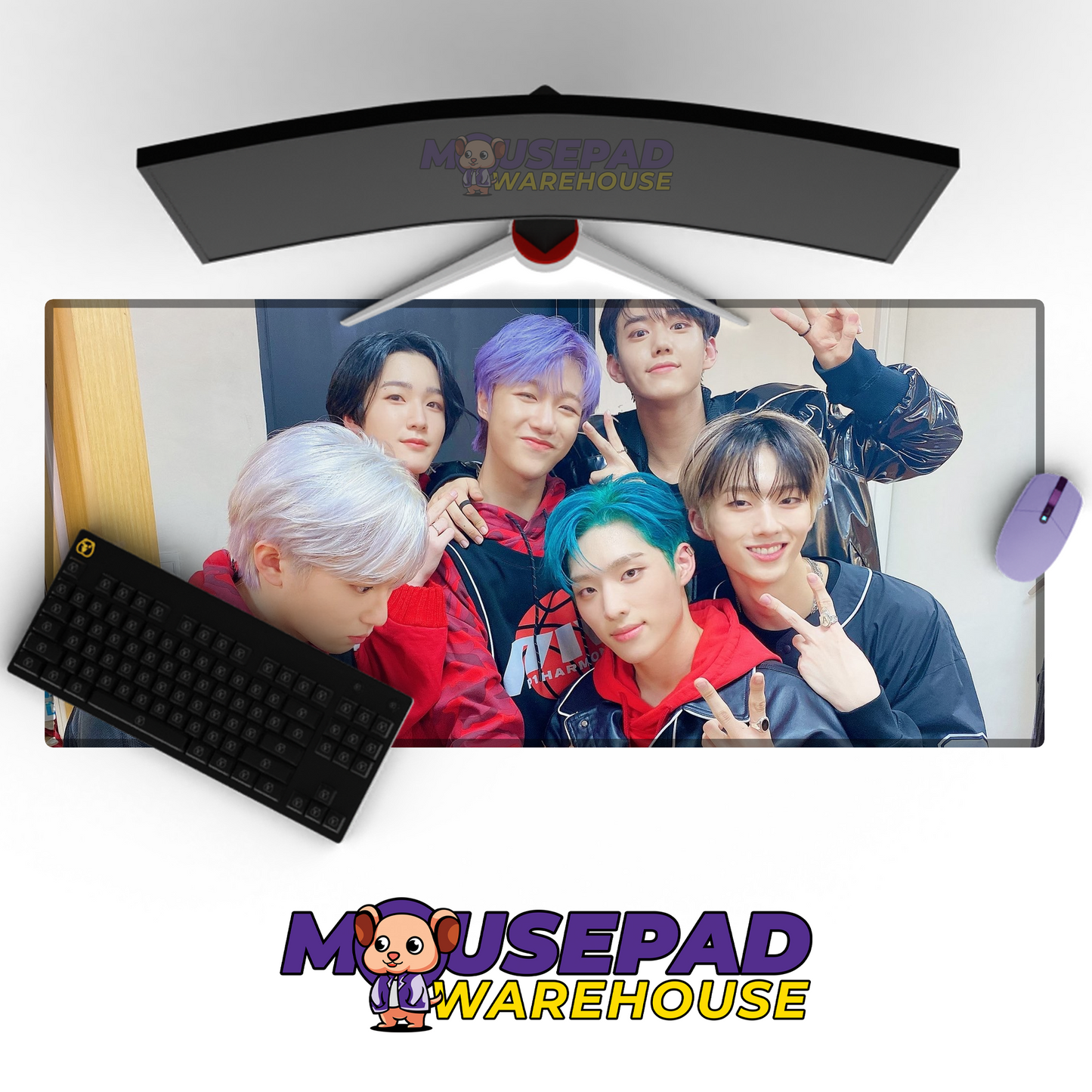 P1Harmony V12 Mousepad Mockup