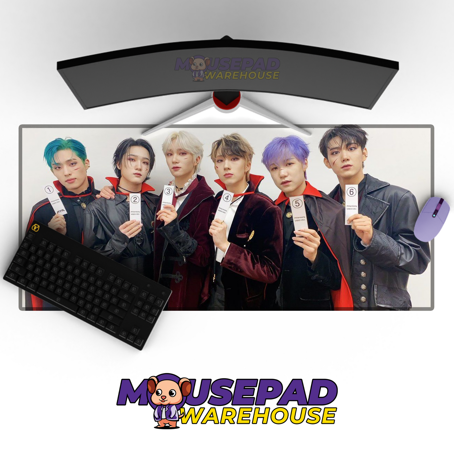P1Harmony V15 Mousepad Mockup