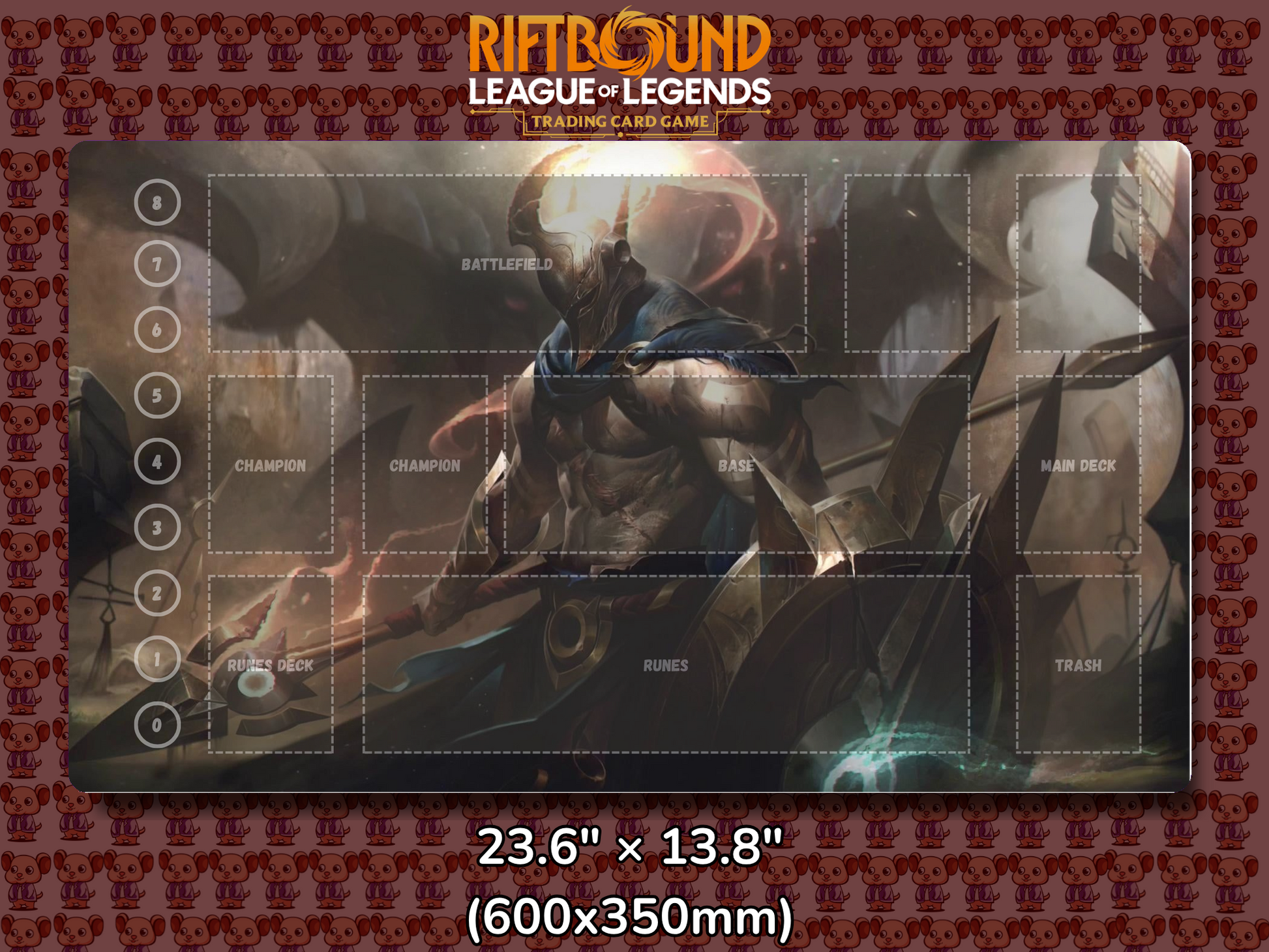 Pantheon V10 - RiftBound Trading Card Game Playmat Mockup