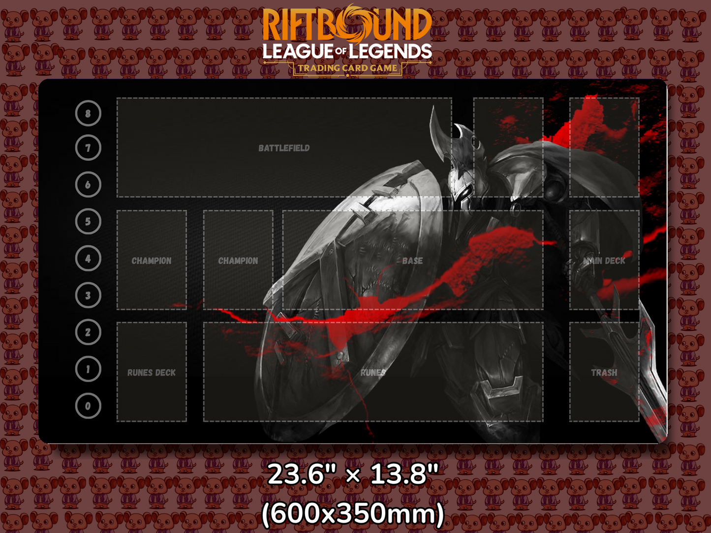 Pantheon V11 - RiftBound Trading Card Game Playmat Mockup