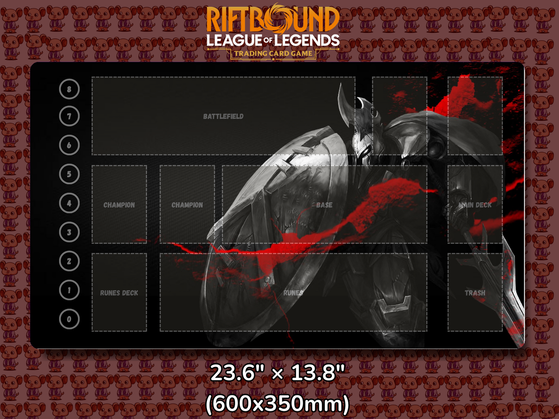 Pantheon V11 - RiftBound Trading Card Game Playmat Mockup