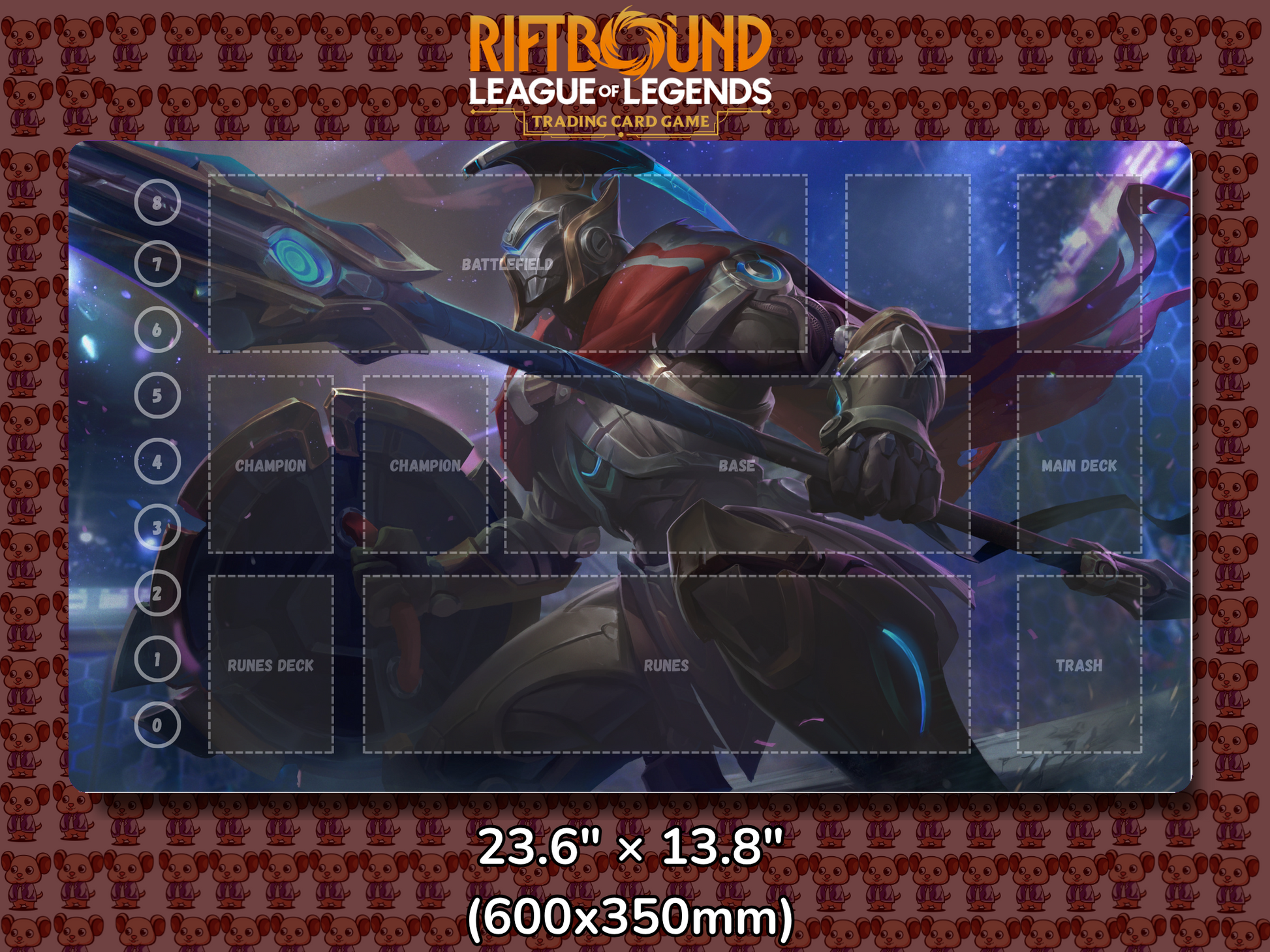 Pantheon V1 - RiftBound Trading Card Game Playmat Mockup