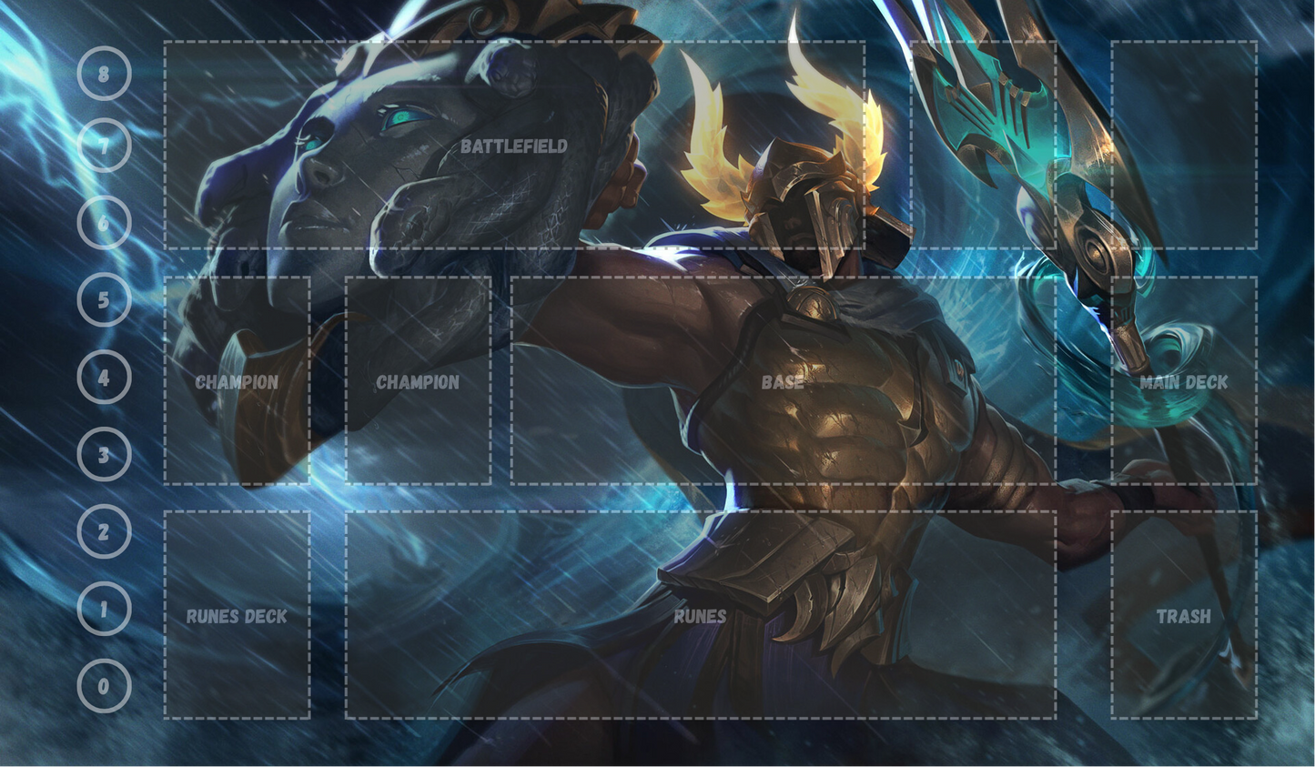 Pantheon V3 - RiftBound Trading Card Game Playmat