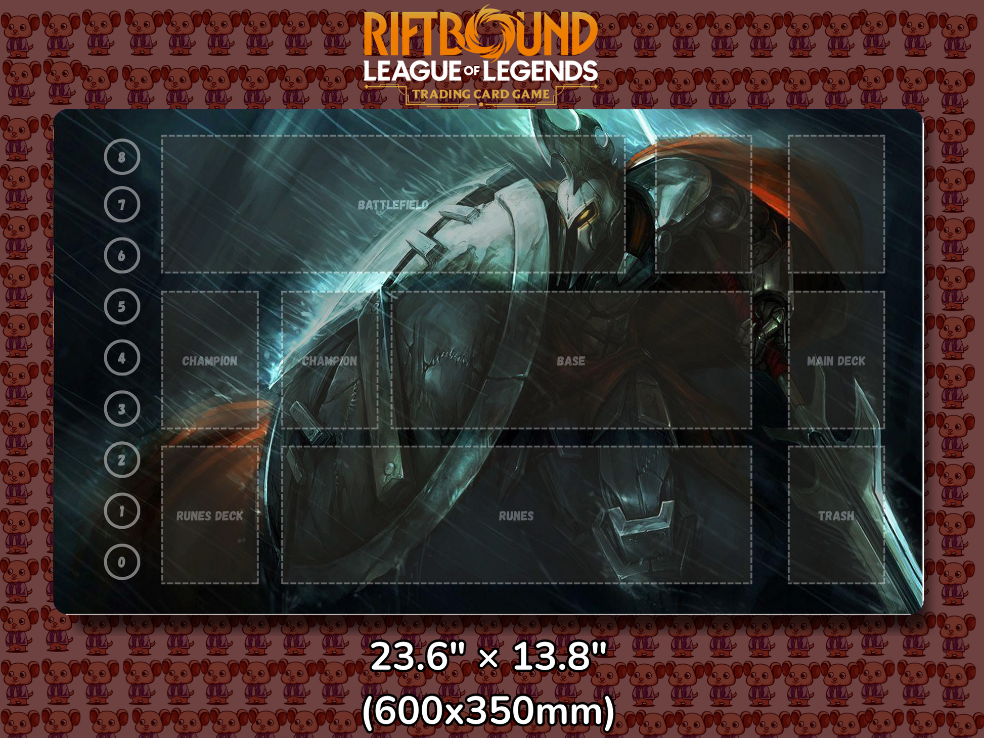 Pantheon V5 - RiftBound Trading Card Game Playmat Mockup