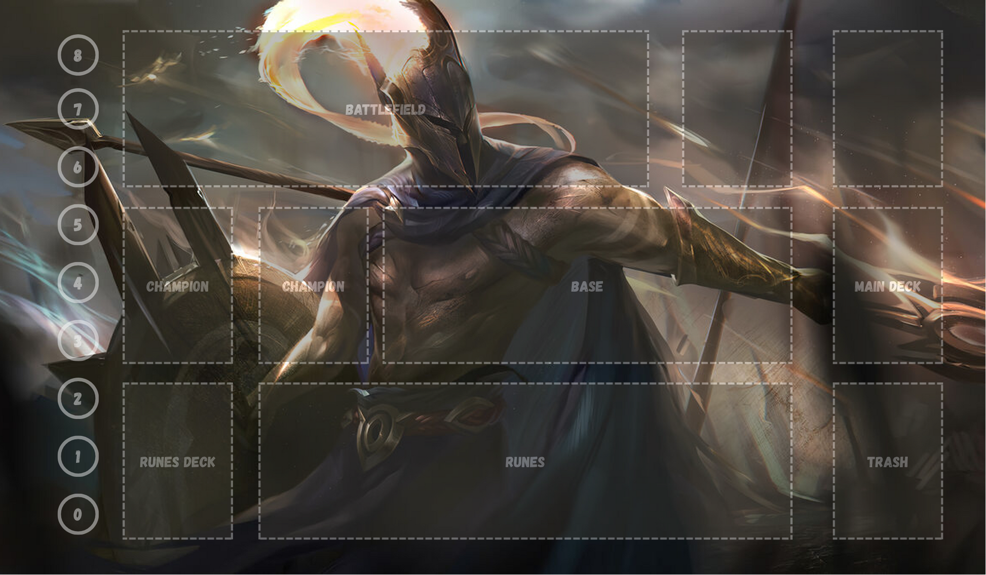 Pantheon V8 - RiftBound Trading Card Game Playmat