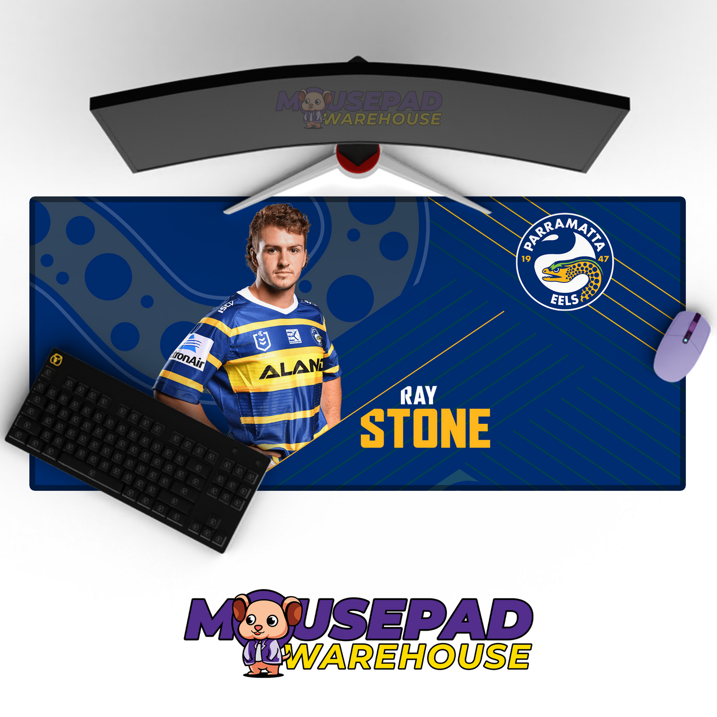 Parramatta Eels V10 Mousepad Deskmat Mockup